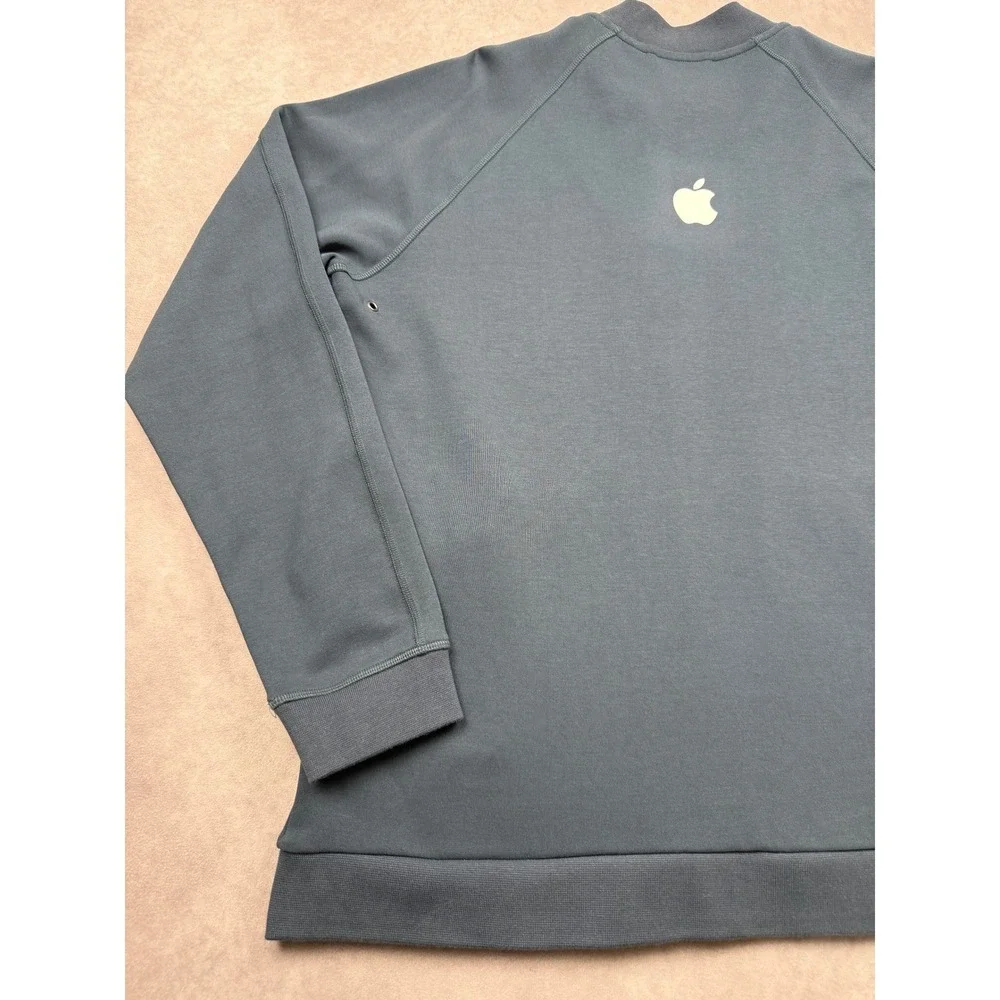 Apple Employee Exclusive Full Zip Bomber Jacket Navy Blue Men LT Rare Tech